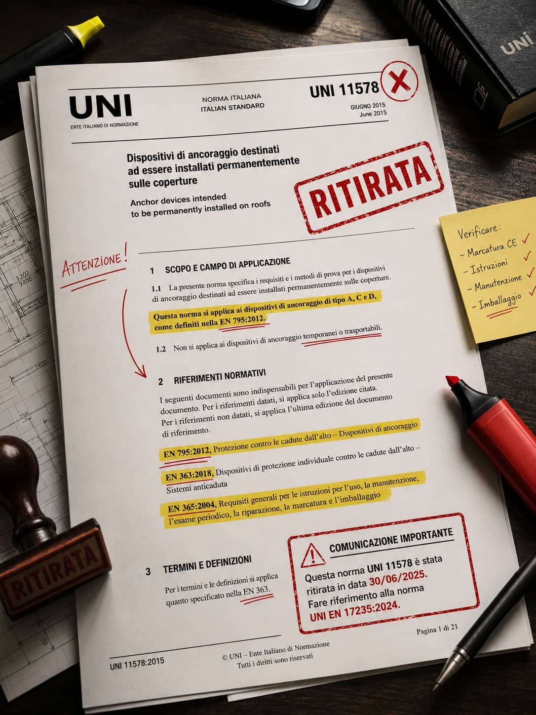 UNI 11578:2015 ritirata: cosa cambia per produttori e installatori